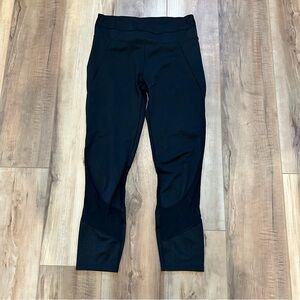 Athleta Solar Black mesh Capri Leggings Small Tall